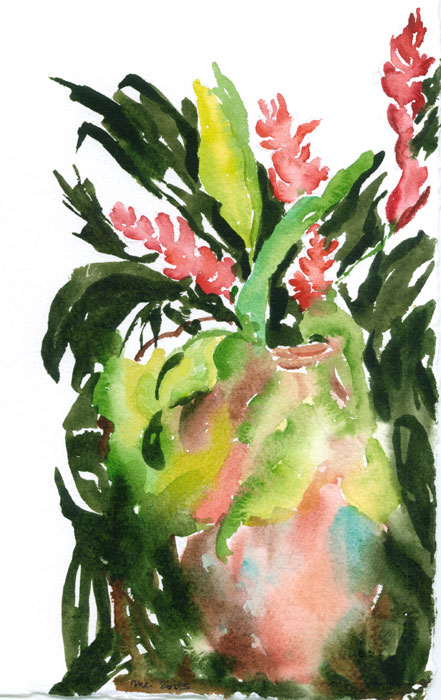 painting: Exotic Balenbouche Bouquet