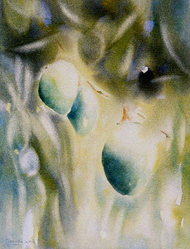 painting: Listening to the Mangoes